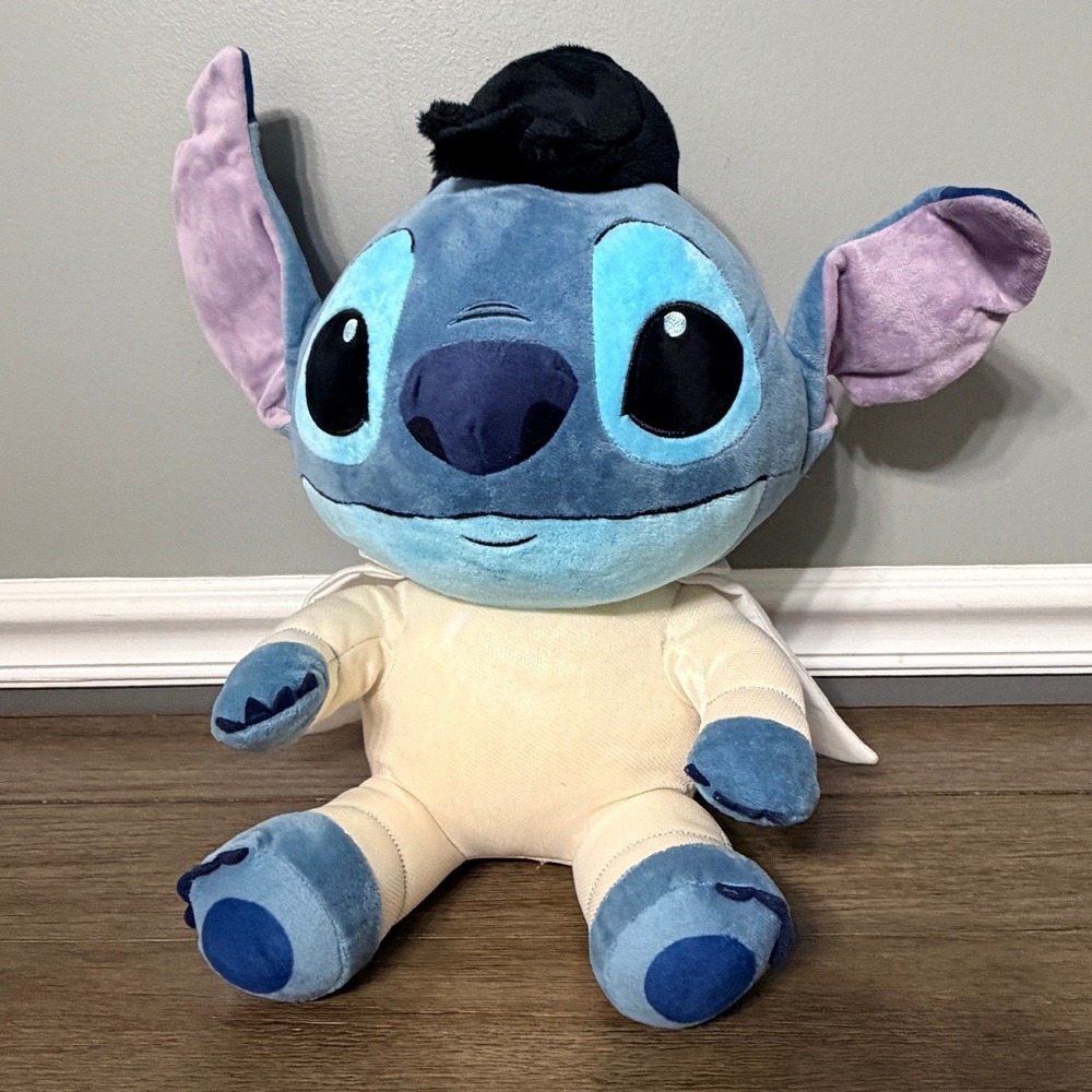 Disney Lilo & Stitch Elvis Presley Plush 12" White Jumpsuit Cape‎ Stuffed Animal